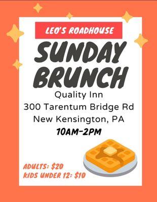 Brunch Flyer for Leo's Roadhouse