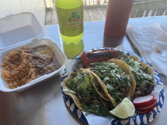 Carne asada street tacos