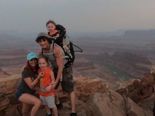 The TopDev Tech family! At Dead horse point! near Moab Utah