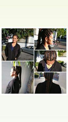 Corn row braids