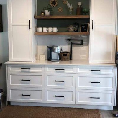 Custom cabinets, with professional painting