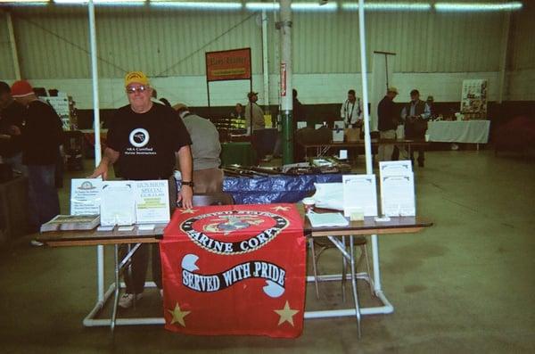 Our booth at a gun show in Berea