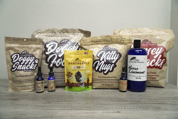 American Shaman has a full line of animal products for our canine, feline and equine friends.