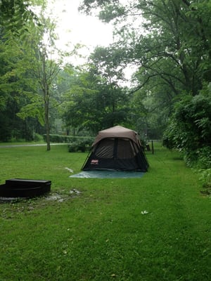 Large campsites with very little privacy