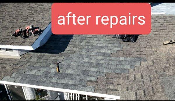 A top notch quality repair replacing any bad wood always to leave the customers a positive outcome and solid roof.