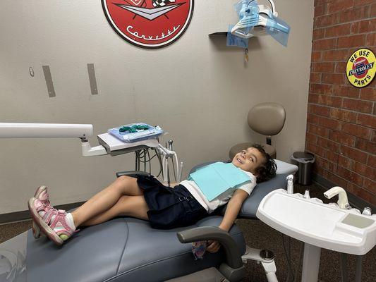 Our daughter set for a few cavity fixes!