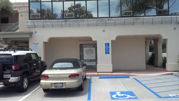 Handicap parking right in front.