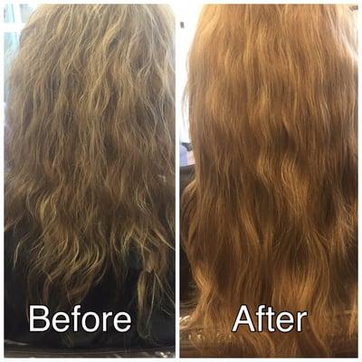 Add length and camouflage damaged hair