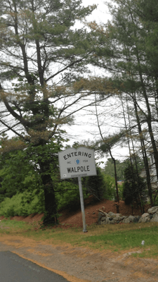 Town Of Walpole -- Entering Walpole Sign from Route 109