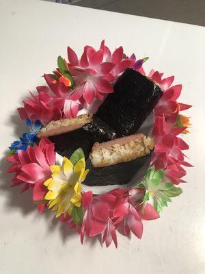 Did someone say SPAM?!  The authentic Spam MUSUBI or as we like to call them Our Edible Hand warmers!