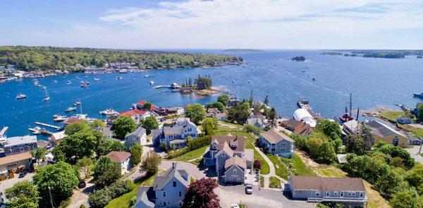 "Above it All" in the center of Boothbay Harbor