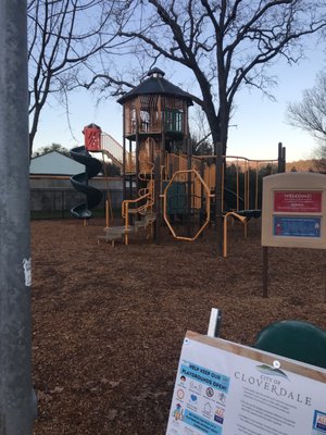 This is the larger part of the playground.