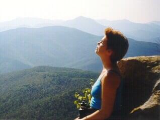 Overlooking Mt. Washington during an EcoTherapy Hike up Mt. Chocorua