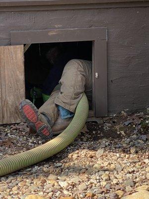 Tank under house