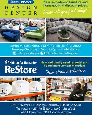 From the website. Please note these are 2 separate locations. The design center has the huge showroom located on Vincent Moraga Drive.