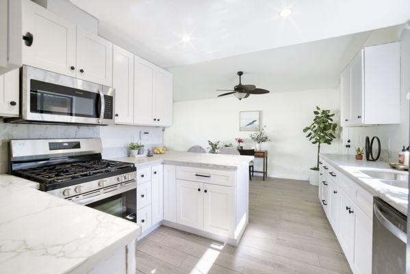 New white kitchen with appliances