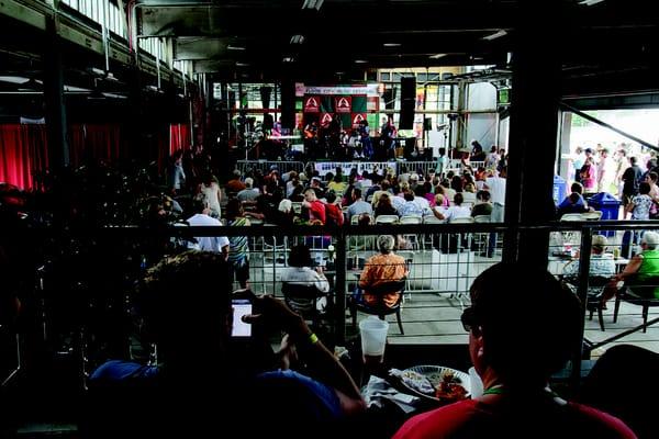 The interior of the Oilhouse during the music festival, August 2012.