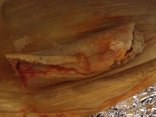 Red chile pork tamale