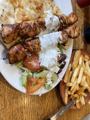 Chicken Souvlaki Platter