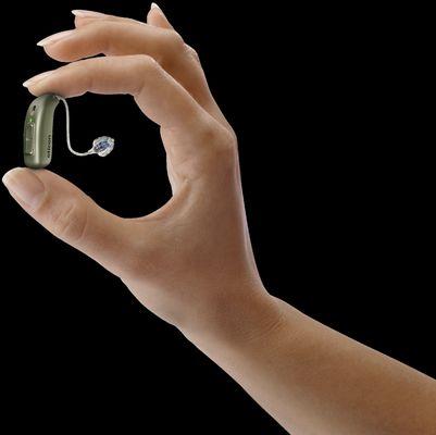 The new small Oticon Real 1 hearing aid