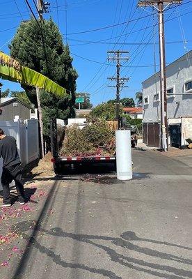 Guys taking out debris