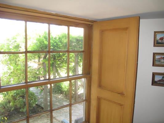 A wider shot of our soundproofing, energy-saving window cover - it's virtually invisible.