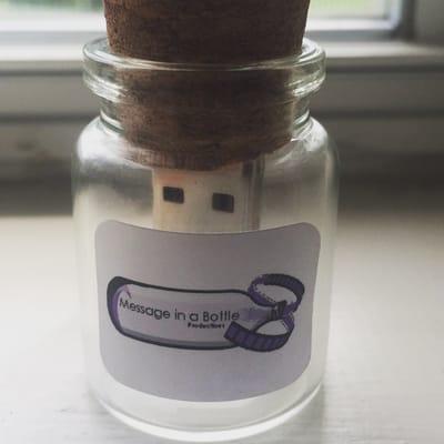 Our Digital HD Delivery Message in a Bottle Flash Drives