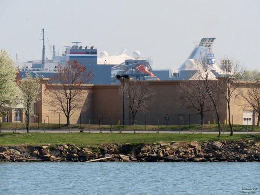 A view within Port Covington across the Patapsco River.