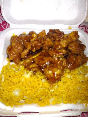 General Tso's Chicken and Chicken Fried Rice. Thumbs down