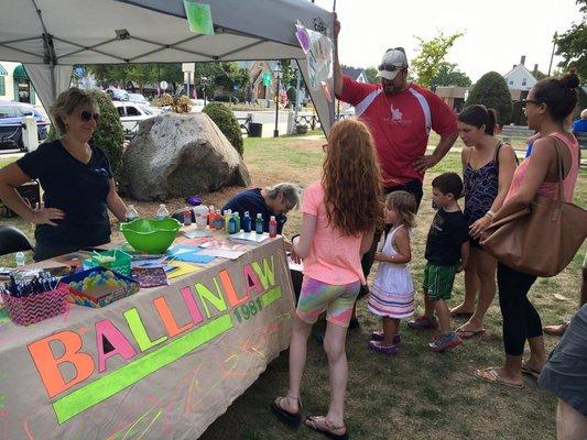 Joe Andruzzi came to our table at the 2016 Foxboro Family Fun Day!