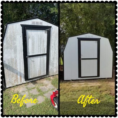 Smaller shed painted