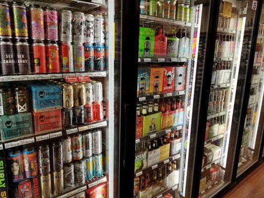 A huge and ever evolving craft beer selection, always kept cold