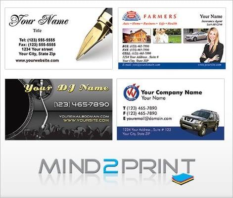 Sample business card templates