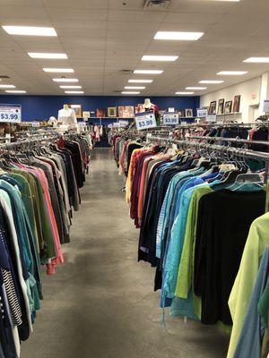 Goodwill West Des Moines, IA interior women's section