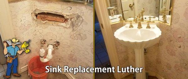 Sink Replacement Luther - pic by Mr. Done Right Handyman Contractor of Austin - (512) 659-8931 -Handyman-Austin.com