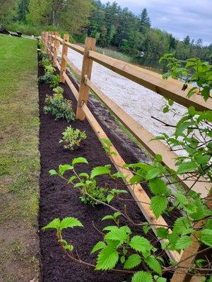 wooden rail fence