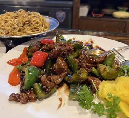 Pepper beef with tomatoes. Awesome