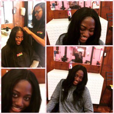 Middle Part Install with Closure.  Happy Client!!