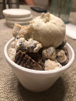 Vanilla with cookie dough and peanut butter cups