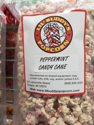 Peppermint candy cane popcorn