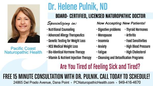 Call for your FREE 15 Minute Wellness Consultation!  949-416-4670