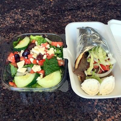 Greek Salad with Classic Gyro