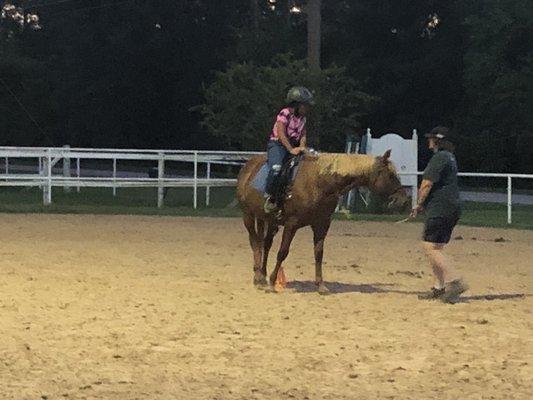 Riding school arena