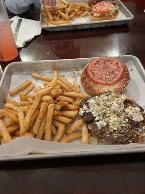 Black and blue burger