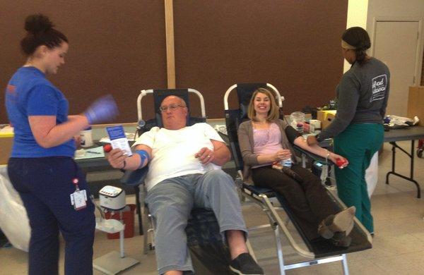 The Kirk hosts regular blood drives for the community