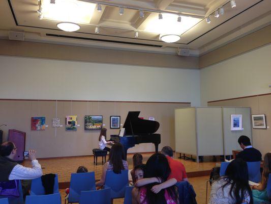 Spring piano recital for the young pianists at Brookline Public Library!