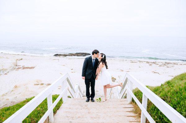 Wedding Portraits at Windansea Beach by Susan (Charming Colour Photography)