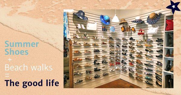 Great selection of shoes and sandals for men and women.