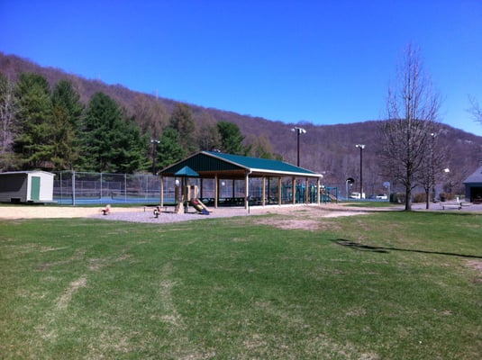 Tennis courts, picnic pavilion, playground and basketball courts