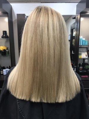 Blonde with a keratin